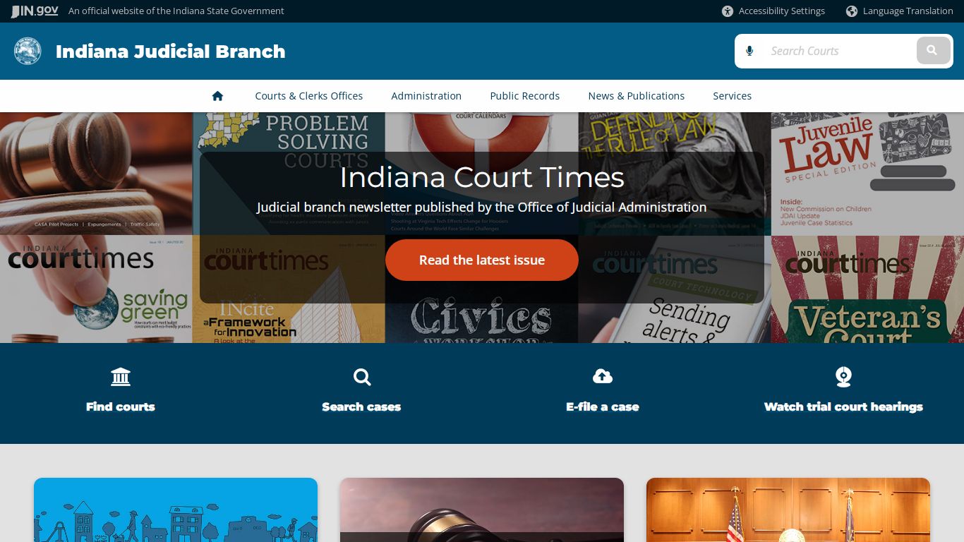 Indiana Judicial Branch: Judiciary Home